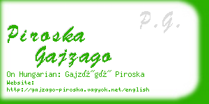 piroska gajzago business card